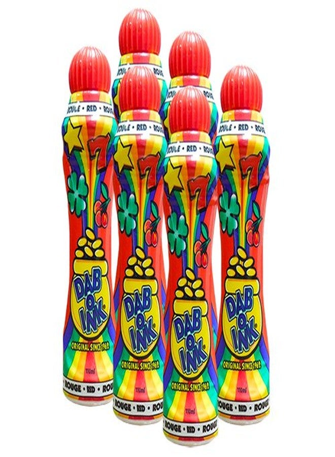 Dab-O-Ink Six Pack 4oz Red Bingo Dauber - Image 1